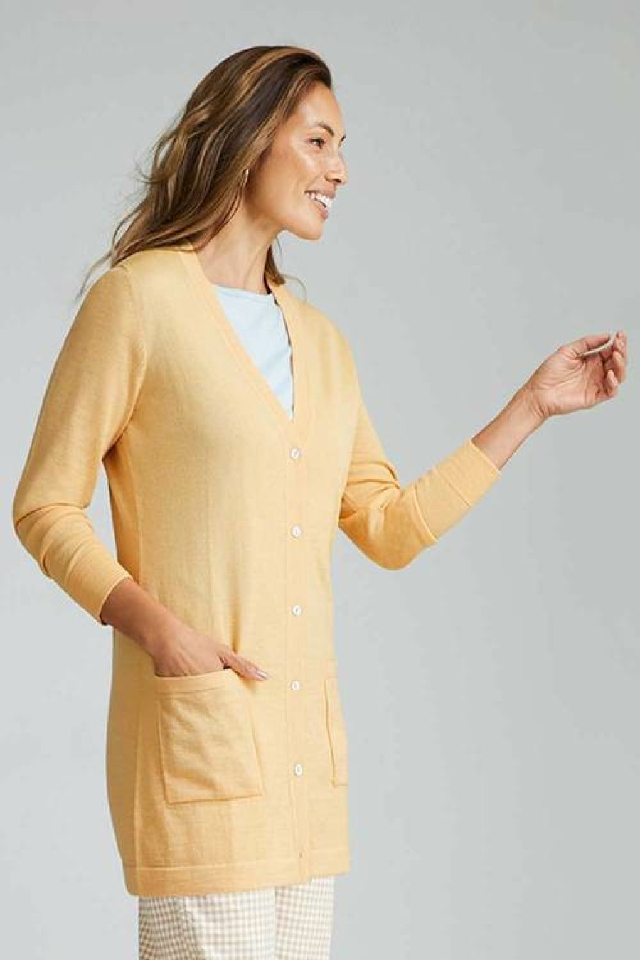 Women EziBuy Merino & Lambswool | Capture Merino Button Up Cardigan