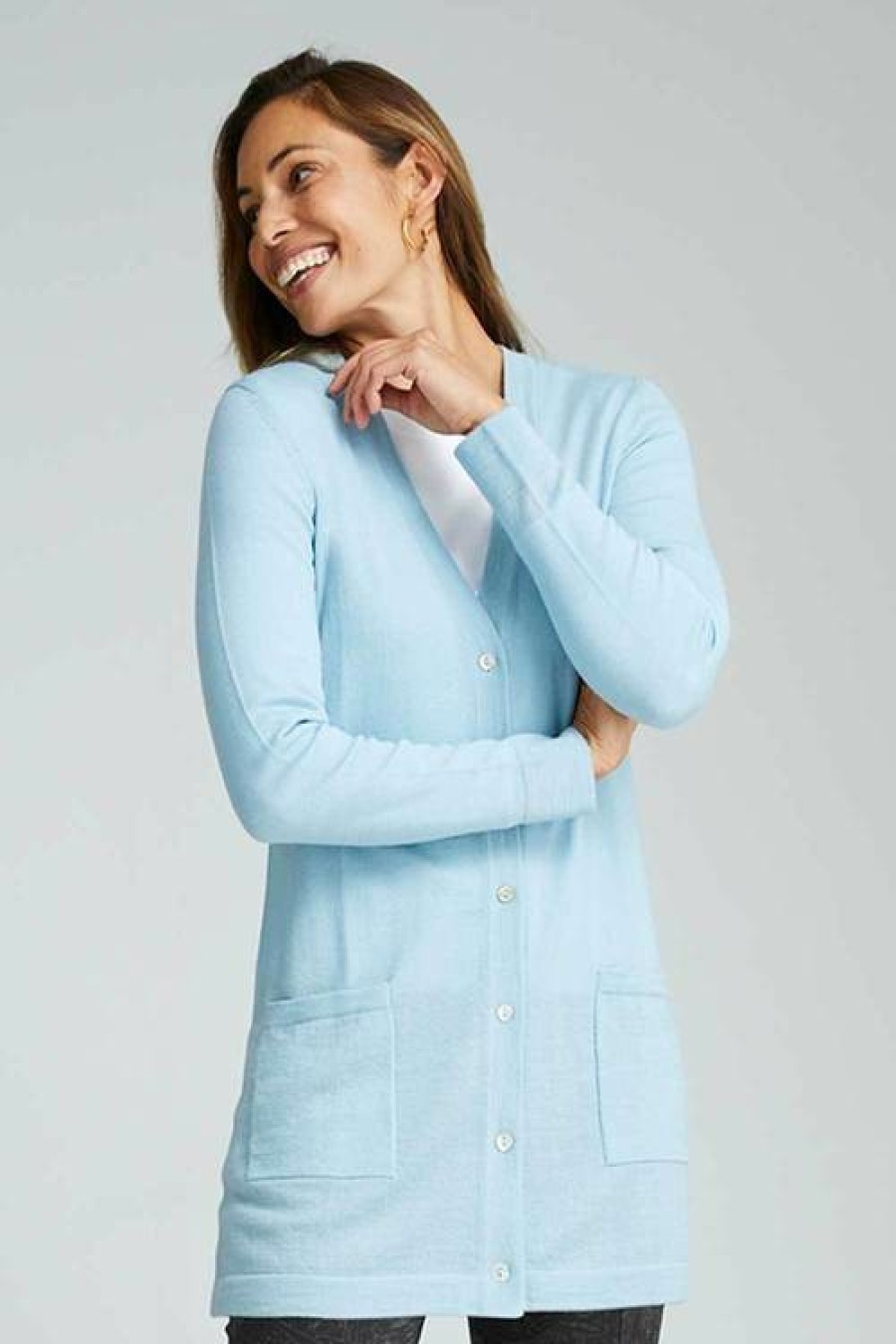 Women EziBuy Merino & Lambswool | Capture Merino Button Up Cardigan