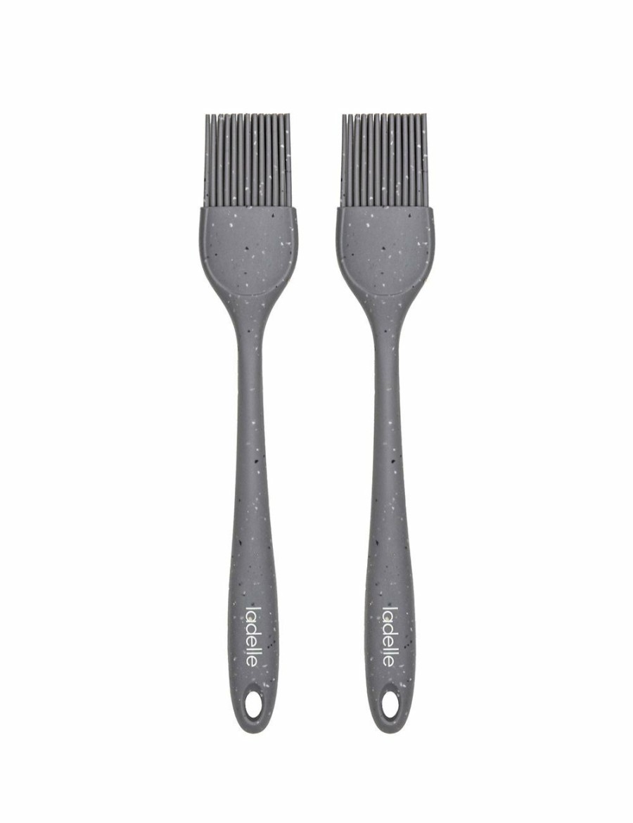 Home And Lifestyle LADELLE Cooking Utensils | 2X Ladelle Craft Grey Speckled Kitchenware Silicone Brush Serving Utensil