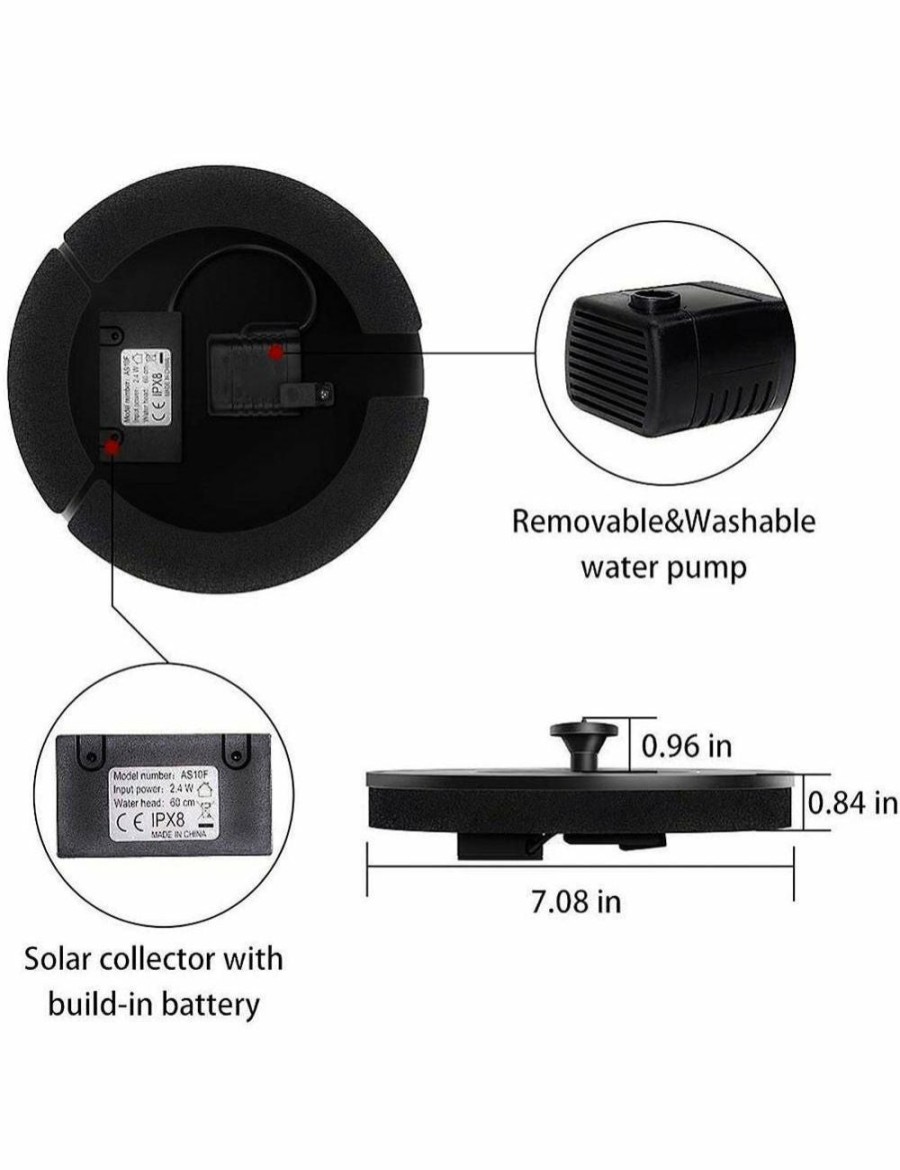 Outdoors Mega Deal Warehouse | Floating Solar Fountain Pump