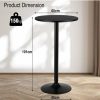 Home And Lifestyle Costway Tables | Costway High Bar Table Round Coffee Side Table Pub Dining Table Counter Patio Bistro Black