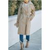 Women Azura Exchange Coats | Azura Exchange Khaki Runway Style Belted Long Trench Coat