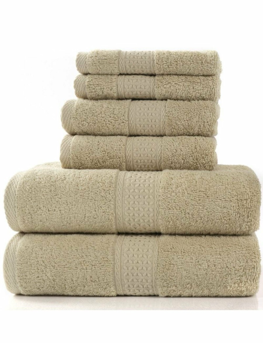 Home And Lifestyle HOD Health & Home Face Washers | 6 Piece Towel Sets Bath Towel Face Towel Hand Towel Ver 3