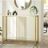 Home And Lifestyle Oikiture Hallway Furniture | Oikiture Marble Dinning Table Nesting Coffee Side End Table Accent Console Table