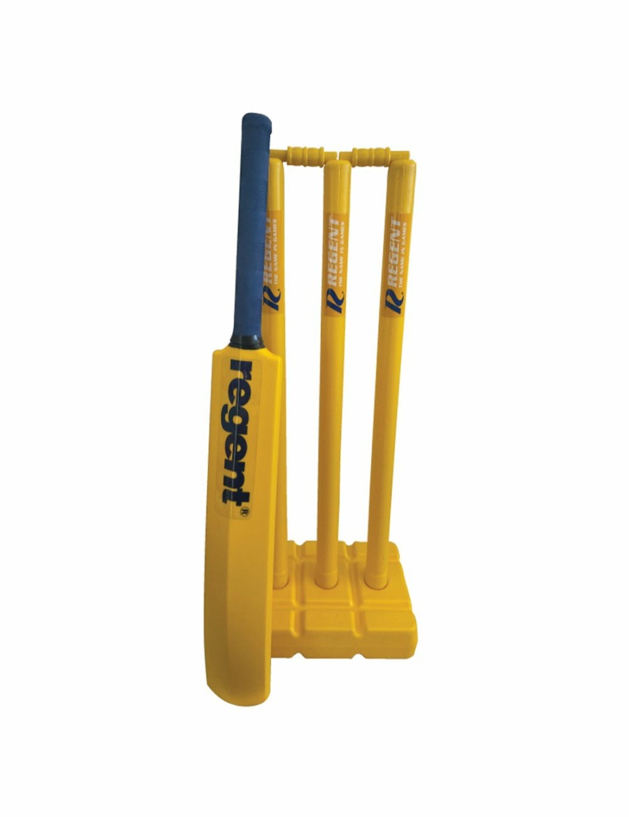 Sport & Fitness REGENT Cricket | Regent Double Plastic Cricket Set W/ Carry Case Outdoor Beach/Park Family Game