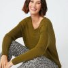 Women EziBuy Merino & Lambswool | Capture Merino Ribbed Crew Nck Sweater