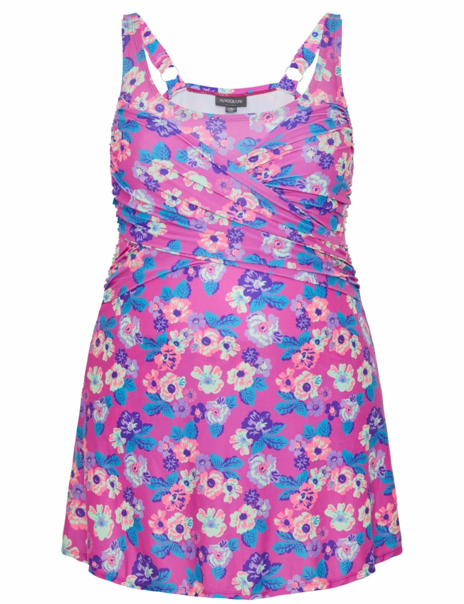 Women Autograph Onepiece | Autograph Wrap Over Swim Dress