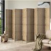 Home And Lifestyle Oikiture Room Dividers | Oikiture 8 Panel Room Divider Privacy Screen Dividers Woven Wood Fold Stand