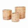 Home And Lifestyle Fab Habitat Baskets & Boxes | Fab Habitat Set Of 3 Planters Natural Handmade Decorative Cane Baskets Ubud