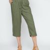 Women Millers Crops & Capris | Millers Crop Length Patch Pocket Linen Blend Pant