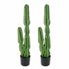 Home And Lifestyle Soga Artifical Plants | Soga 2X 95Cm Green Artificial Indoor Cactus Tree Fake Plant Simulation Decorative 2 Heads