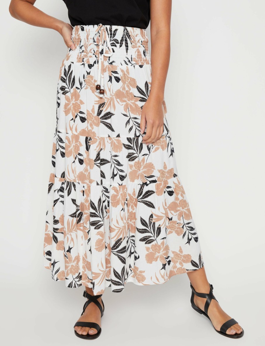 Women Millers Skirts | Millers Tiered Maxi Rayon Skirt