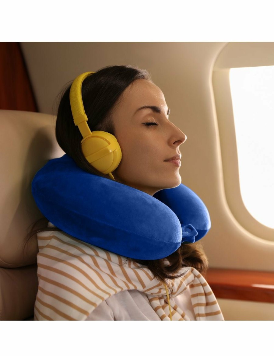 Home And Lifestyle Milano Decor Accessories | Milano Decor Memory Foam Travel Neck Pillow With Clip Cushion Support Soft