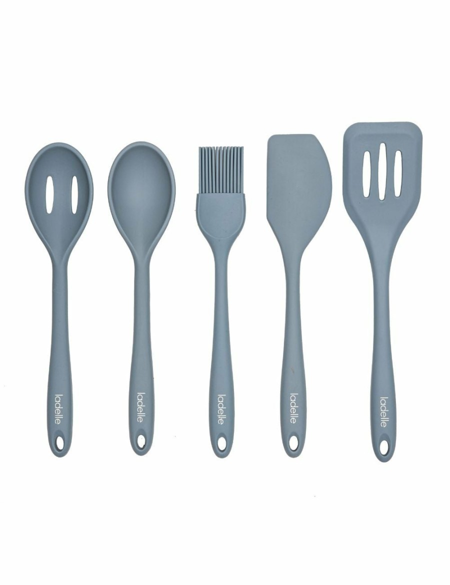 Home And Lifestyle LADELLE Cooking Utensils | 5Pc Ladelle Craft Blue Silicone Kitchenware Cooking/Serving Utensil Set