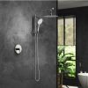 Home And Lifestyle Welba Bathroom Fixtures | Welba 250Mm Rain Shower Head Set With Mixer Round 3-Mode Handheld Shower Black