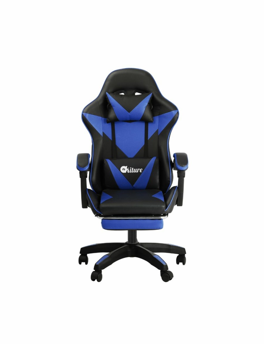 Home And Lifestyle Oikiture Office Chairs | Oikiture Gaming Chair Massage Racing Recliner Office Pu Leather With Footrest