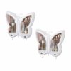 Home And Lifestyle Soga Bathroom Storage | Soga 2X White Butterfly Shape Wall-Mounted Makeup Organiser Dustproof Waterproof Bathroom Storage Box Home Decor