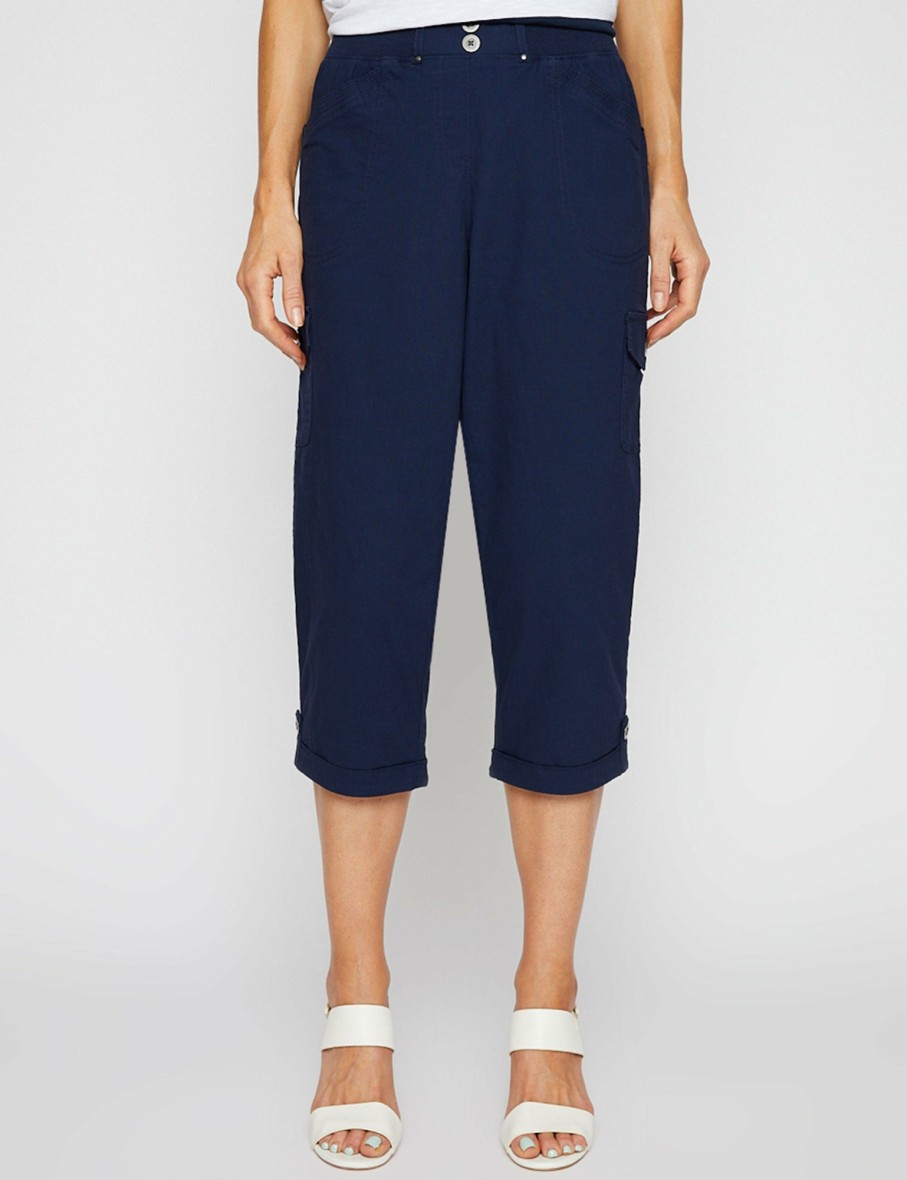 Women Millers Crops & Capris | Millers Crop Length Tab Hem Pull On Cargo Pant