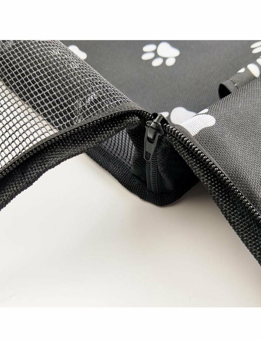 Home And Lifestyle Soga Pet Accessories | Soga Waterproof Pet Booster Car Seat Breathable Mesh Safety Travel Portable Dog Carrier Bag Black