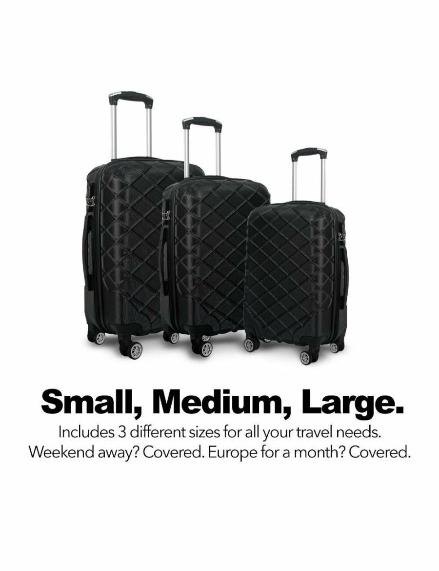 Home And Lifestyle Milano Luggage | Milano Travel Luxury 3 Piece Luggage Set