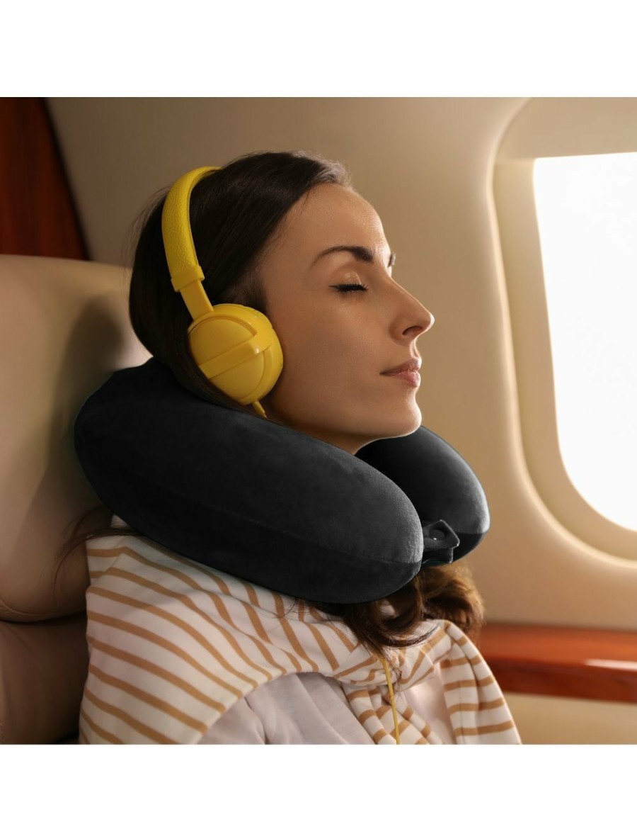 Home And Lifestyle Milano Decor Accessories | Milano Decor Memory Foam Travel Neck Pillow With Clip Cushion Support Soft