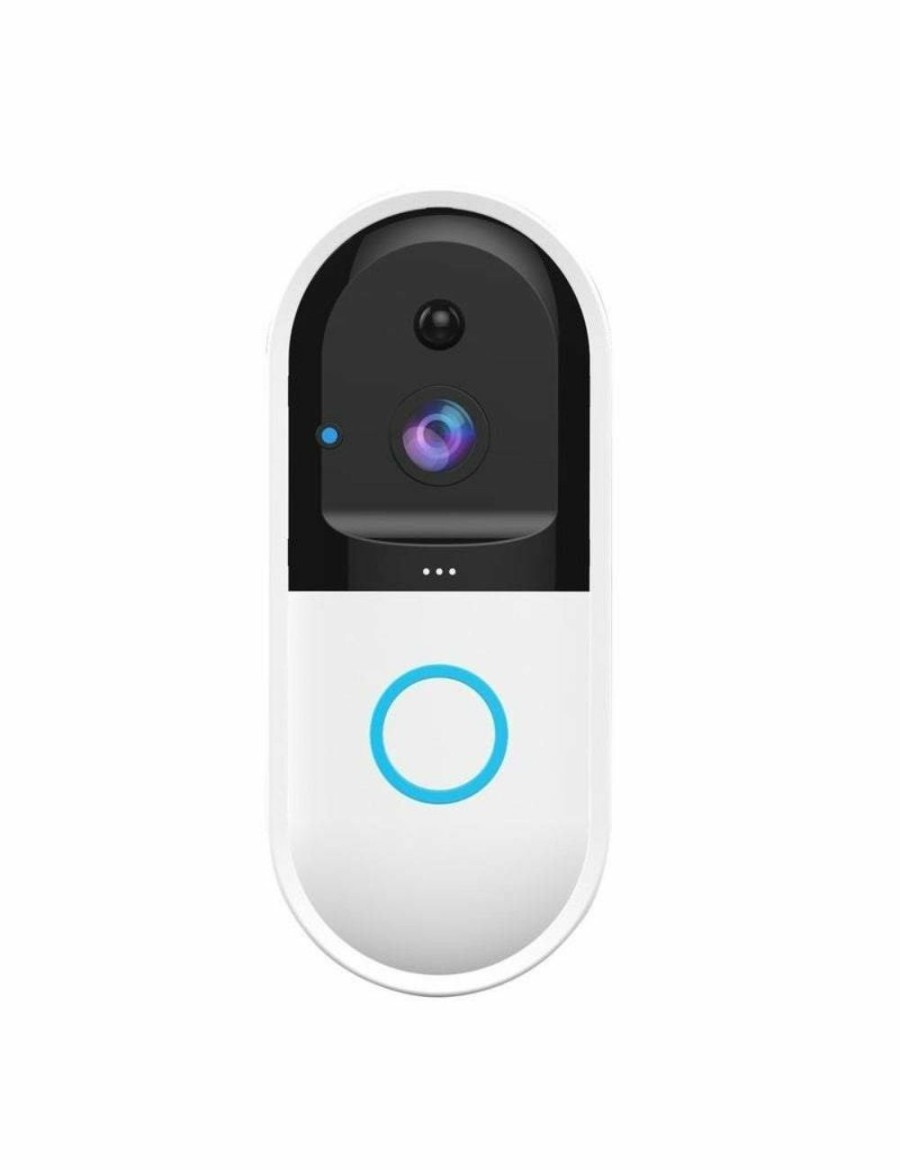 Home And Lifestyle HOD Health & Home Smart Home | Intercom Video Doorbell Camera Set Door Bell Night Vision Infrared Detection R20- White