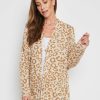 Women Millers Coatigans | Millers Long Sleeve Feather Leopard Coatigan