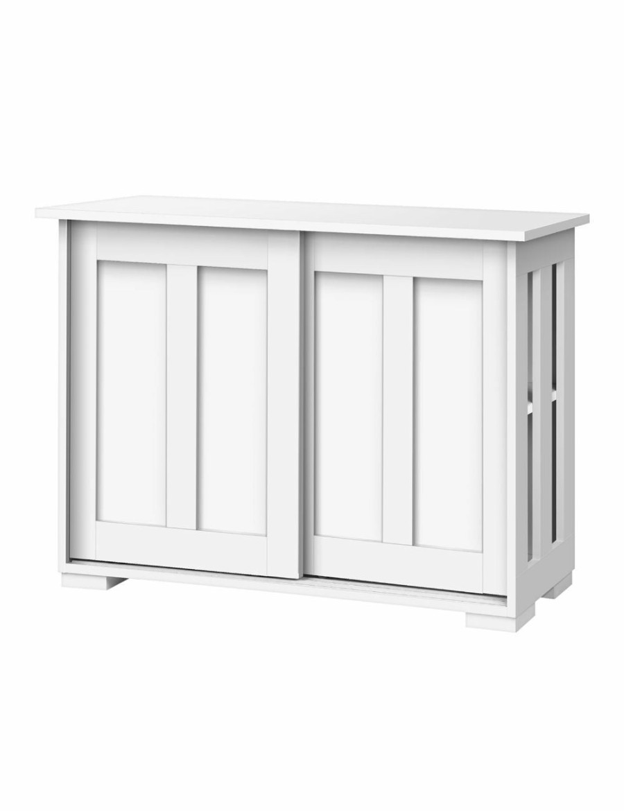 Home And Lifestyle Oikiture Hallway Furniture | Oikiture Buffet Sideboard Cabinet Doors Storage Cupboard Hallway Table White