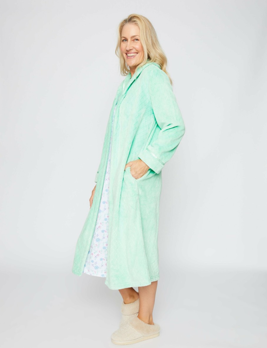 Women Millers Robes | Millers Long Sleeve Zip Through Robe With Roll Collar