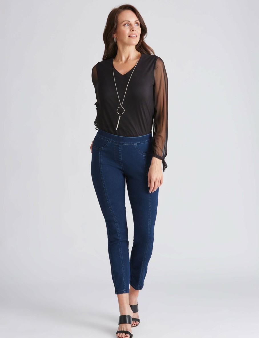 Women Millers Jeans | Miller Full Length Seam Detail Coloured Jegging