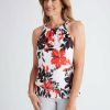 Women Millers Singlets & Tanks | Millers Sleeveless Printed Top With Shirred Hem