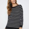 Women Millers Jumpers | Millers Long Sleeve Self Stripe Textured Jumper