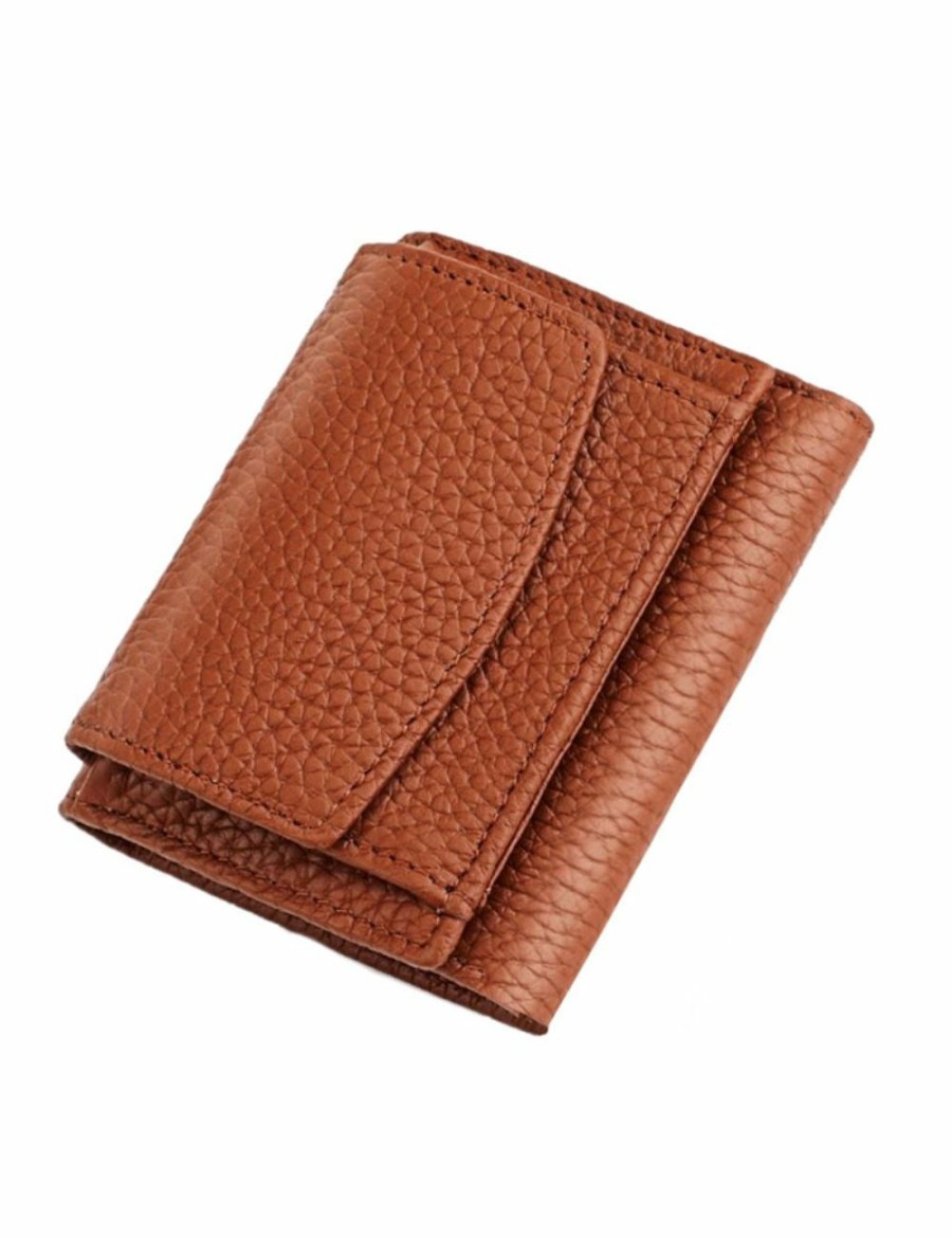 Home And Lifestyle ICB Accessories | Ladies Genuine Leather Rfid Wallet With Pocket Money - Caramel Caramel