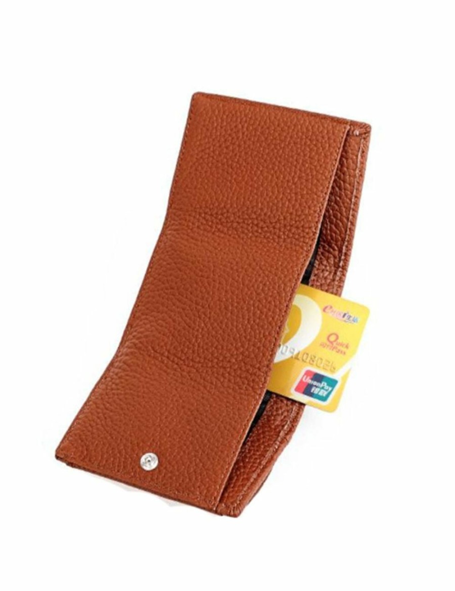 Home And Lifestyle ICB Accessories | Ladies Genuine Leather Rfid Wallet With Pocket Money - Caramel Caramel