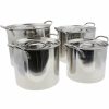 Home And Lifestyle HOME EXPRESSION Cookware | 4Pc Home Expression Stainless Steel 6/7/9/12L Stock Pot W/ Lid Cookware Silver