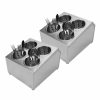 Home And Lifestyle Soga Cutlery | Soga 2X 18/10 Stainless Steel Commercial Conical Utensils Square Cutlery Holder With 4 Holes