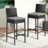 Home And Lifestyle Livsip Bar Stools | Livsip Outdoor Rattan Bar Stools Patio Dinning Chairs Cafe Garden Furniture 2X