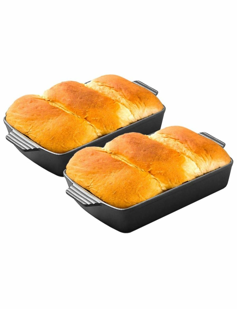 Home And Lifestyle Soga Bakeware | Soga 33Cm Cast Iron Rectangle Baking Dish 2Pack