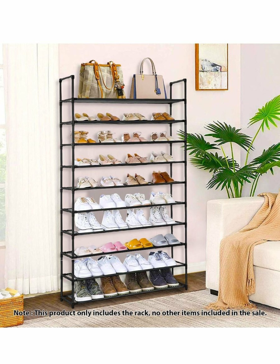 Home And Lifestyle Soga Bedroom Storage | Soga 10 Tier Shoe Storage Shelf Space-Saving Caddy Rack Organiser With Handle