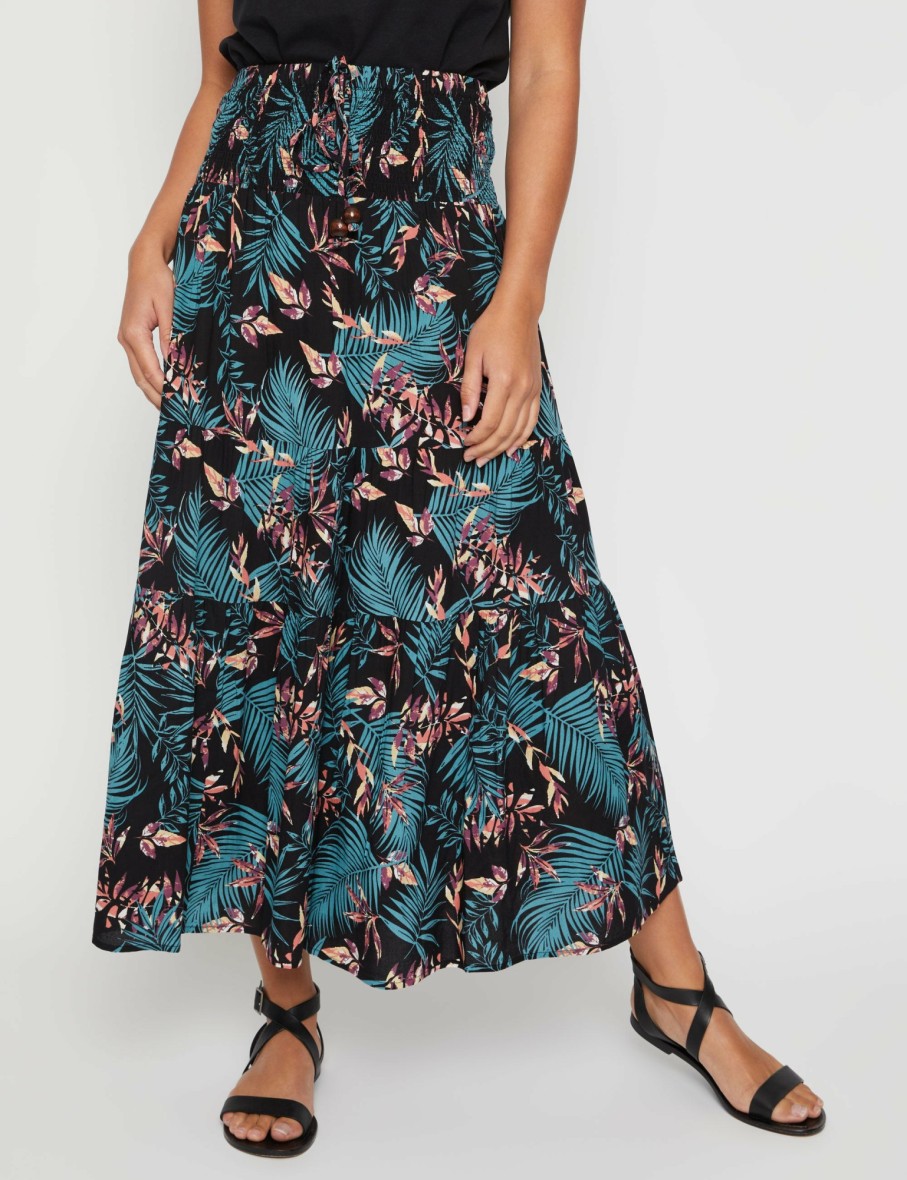 Women Millers Skirts | Millers Tiered Maxi Rayon Skirt