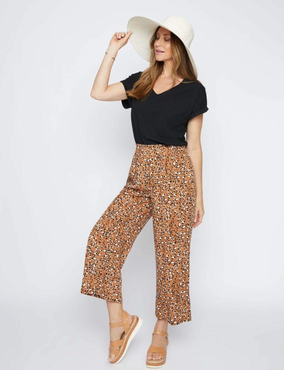 Women Millers Pants | Millers Ankle Length Ruffle Waistband Printed Rayon Pant