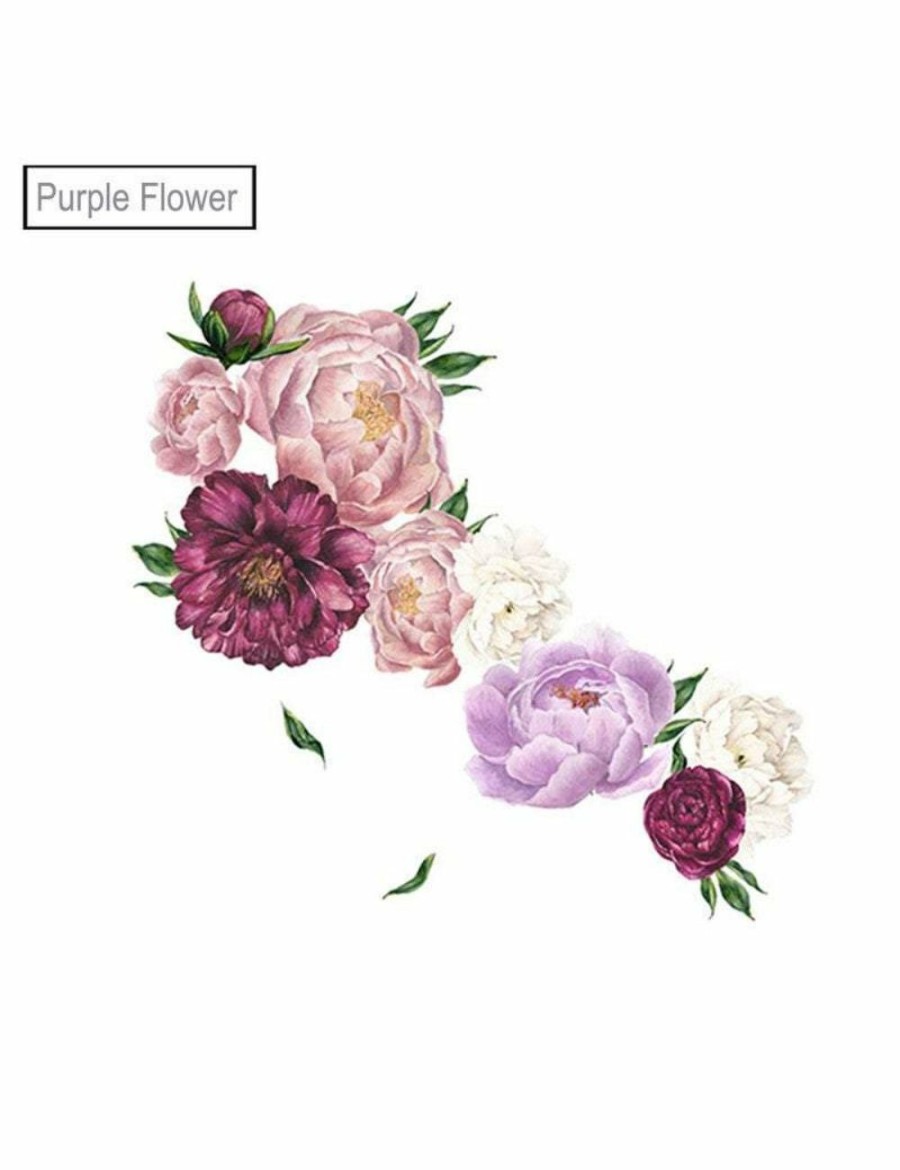 Home And Lifestyle HOD Health & Home Wallpaper | Unicorn And Flower Girls Nursey Wallpaper- Purple Flower