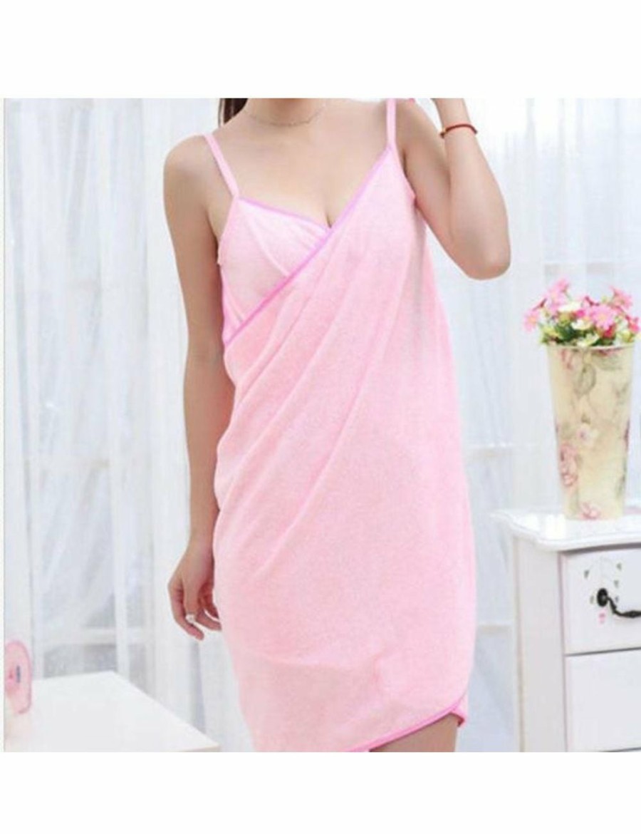 Home And Lifestyle HOD Health & Home Bath Towels | Pink Or Puple Bath Towel Dress Home Luxury Self-Care Relaxation- Pink