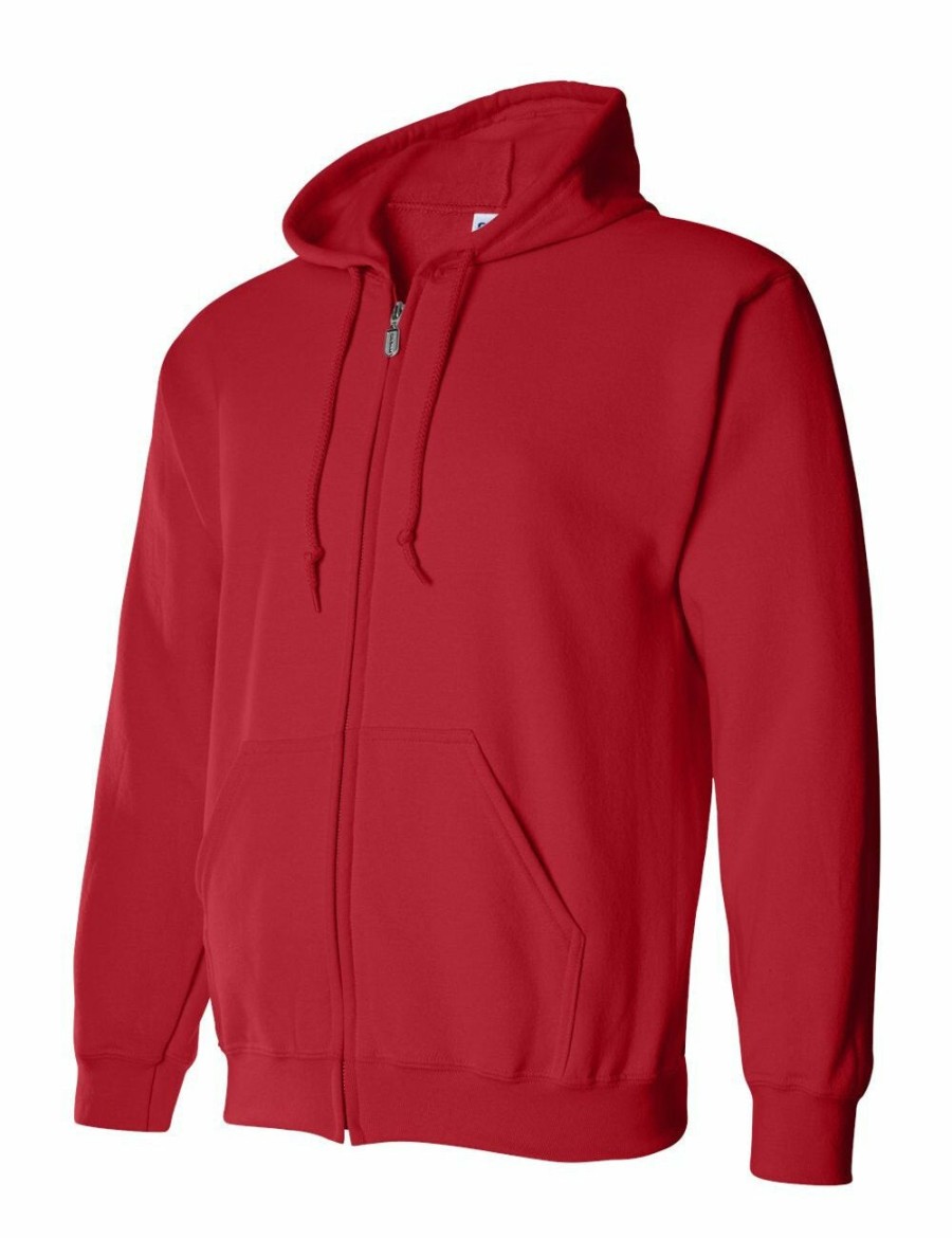 Women Gildan Active Tops | Gildan Heavy Blend Adult Full Zip Hooded Sweatshirt