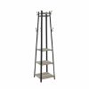 Home And Lifestyle VASAGLE Hallway Furniture | Vasagle Coat Rack With 3 Shelves Greige