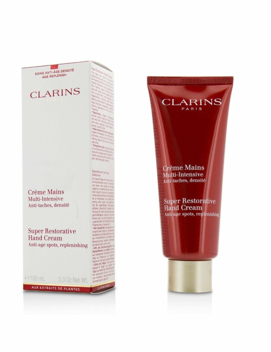 Beauty Clarins Hand And Body Moisturisers | Clarins Super Restorative Hand Cream 100Ml/3.3Oz