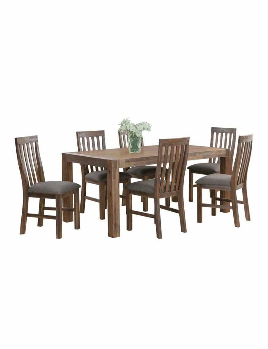 Home And Lifestyle Melbournians Furniture Dining Sets | 7 Pieces Dining Set Chocolate Colour