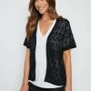 Women Millers Cardigans | Millers Short Sleeve Pointelle Cardigan