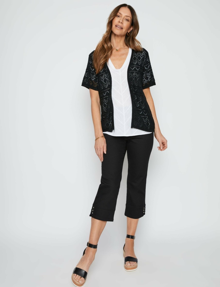 Women Millers Cardigans | Millers Short Sleeve Pointelle Cardigan