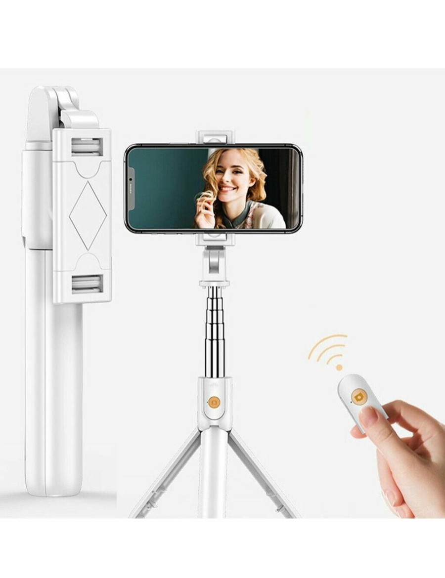 Home And Lifestyle Mega Deal Warehouse Cameras & Accessories | 3 In 1 Wireless Bluetooth Selfie Stick Foldable Mini Tripod With Remote Control